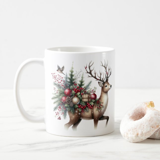 Weihnachtsmann Kaffeetasse (Mit Donut)