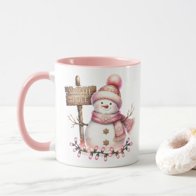 Weihnachtsmann-Kaffeetasse Tasse (Mit Donut)