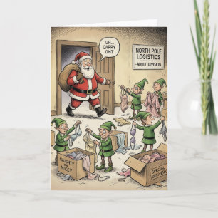 Weihnachtsmann kennt "das Geheimnis" Karte