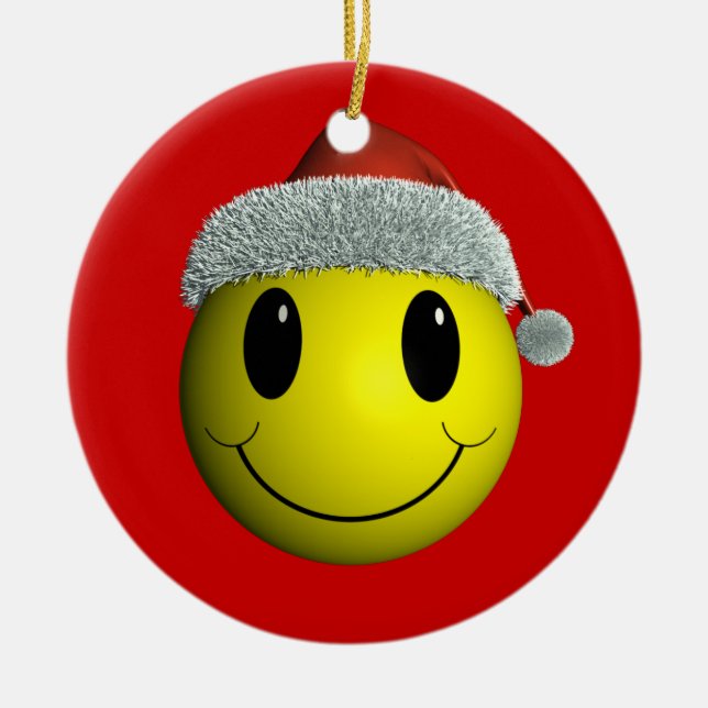 Weihnachtsmann Keramik Ornament (Vorne)