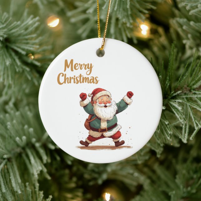 Weihnachtsmann Keramik Ornament (Baum)