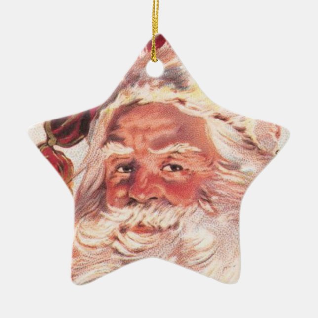 Weihnachtsmann Keramik Ornament (Vorne)