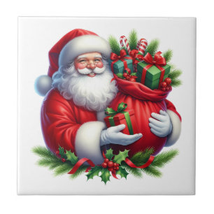Weihnachtsmann-Keramikfliese Fliese