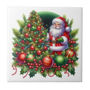 Weihnachtsmann-Keramikfliese Fliese