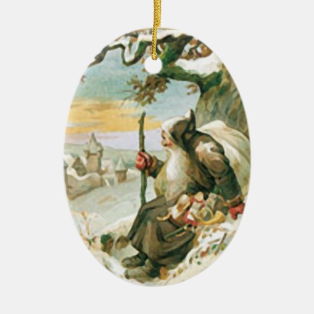 Weihnachtsmann Keramikornament (Vorne)