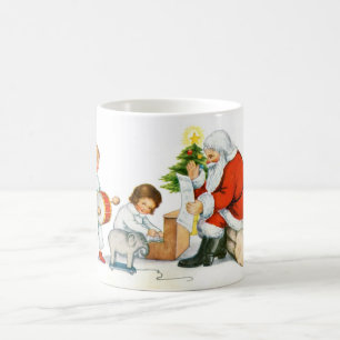 Weihnachtsmann, Kinder und Spielzeug Kaffeetasse