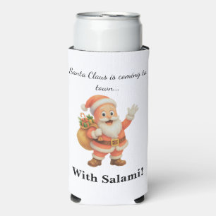 Weihnachtsmann kommt in die Stadt.. Mit Salami!  Selters Dosenkühler