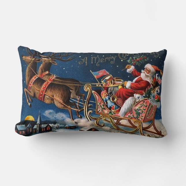Weihnachtsmann kommt zur Stadt Lendenkissen (Vorderseite)