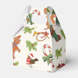 Weihnachtsmann, Kuchen und Lebkuchen Mann Geschenkschachtel