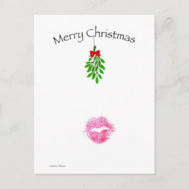 Weihnachtsmann Kuss Feiertagspostkarte