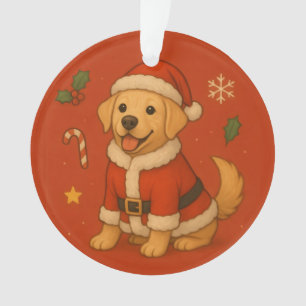 Weihnachtsmann Labrador Retriever Hund Süßes Weihn Ornament