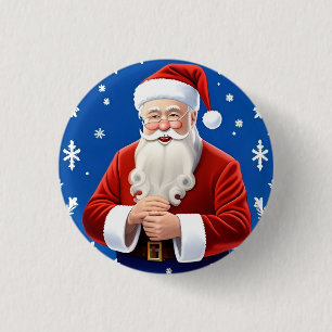 Weihnachtsmann lächelnd button