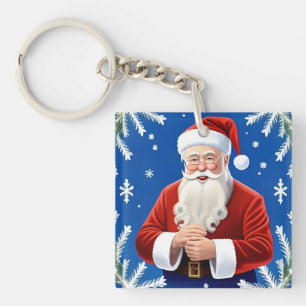 Weihnachtsmann lächelnd schlüsselanhänger