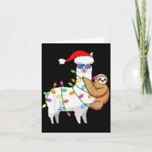 Weihnachtsmann Lama Weihnachten Lustiges Lama Faul Karte