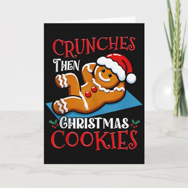 Weihnachtsmann Lebkuchenmann Kekse Lustiges Zitat  Karte (Vorderseite)