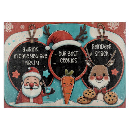 Weihnachtsmann-Leckerei für Milch und Cookies Schneidebrett