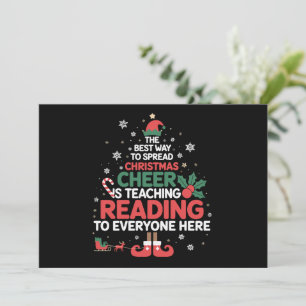Weihnachtsmann-Leselehrer-Xmas-Stimmung  Einladung