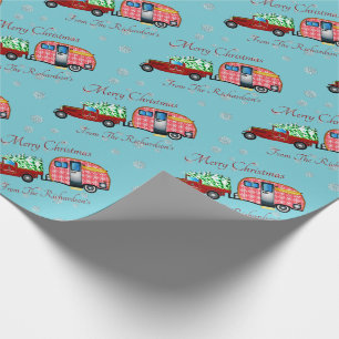 Weihnachtsmann-Lieferwagen Geschenkpapier