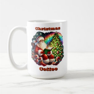 Weihnachtsmann liest Geschichten vom Weihnachtsbau Kaffeetasse