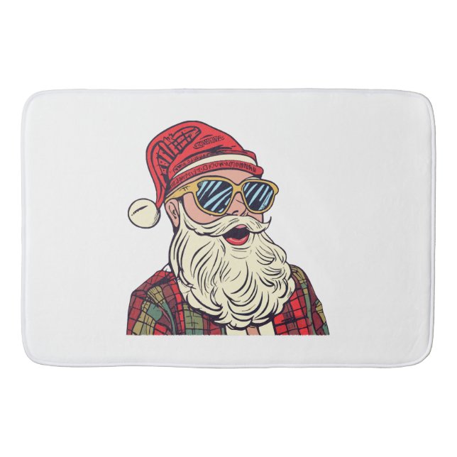 Weihnachtsmann - Lustig Badematte (Vorderseite)