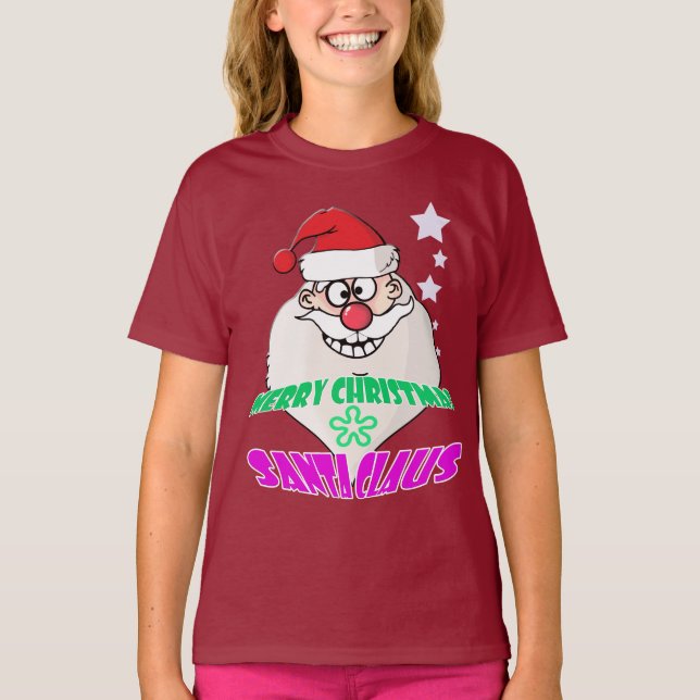 Weihnachtsmann lustig T-Shirt (Vorderseite)