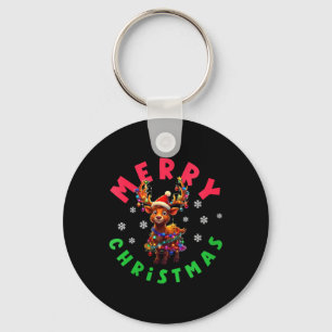 Weihnachtsmann lustige Weihnachten Rentier Damen Schlüsselanhänger