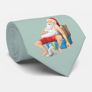 Weihnachtsmann macht ein kleines Nickerchen Krawatte