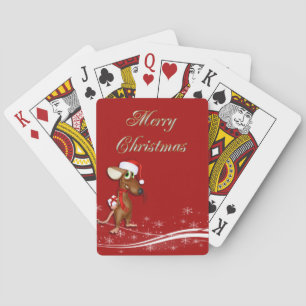 Weihnachtsmann-Maus Spielkarten
