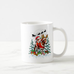 Weihnachtsmann Meerschweinchen reitet Rentiere Ese Kaffeetasse