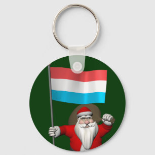 Weihnachtsmann mit Abschluss Luxemburgs Schlüsselanhänger