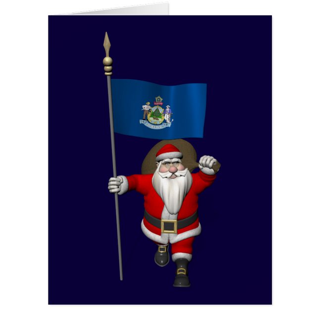 Weihnachtsmann mit Abschluss von Maine (Vorderseite)