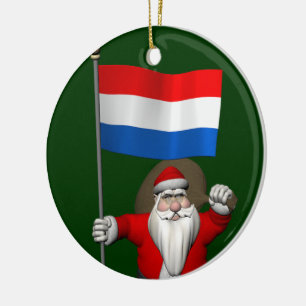 Weihnachtsmann mit Abtritt der Niederlande Keramikornament