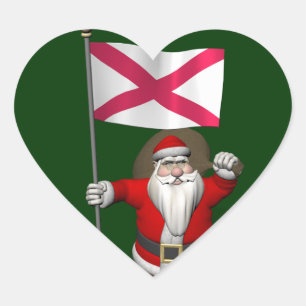Weihnachtsmann mit Abtritt in Nordirland Herz-Aufkleber