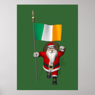 Weihnachtsmann mit Abtritt Irlands Poster