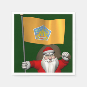 Weihnachtsmann mit Abzeichen von Bali Serviette