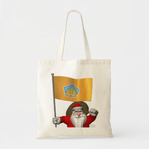 Weihnachtsmann mit Abzeichen von Bali Tragetasche