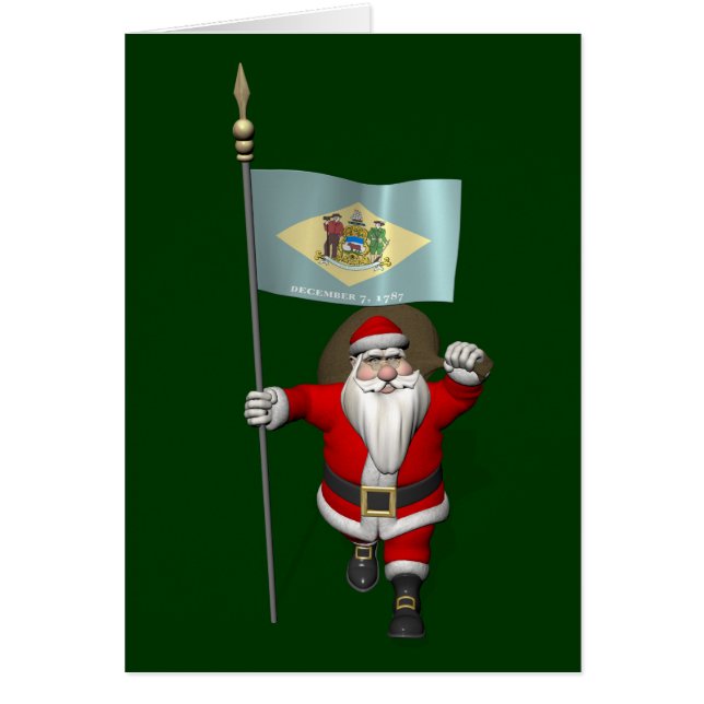 Weihnachtsmann mit Abzeichen von Delaware (Vorne)