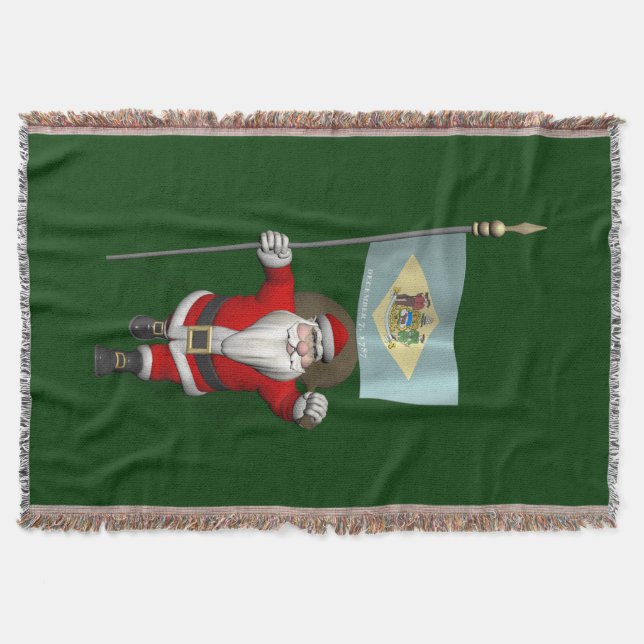 Weihnachtsmann mit Abzeichen von Delaware Decke (Vorderseite)
