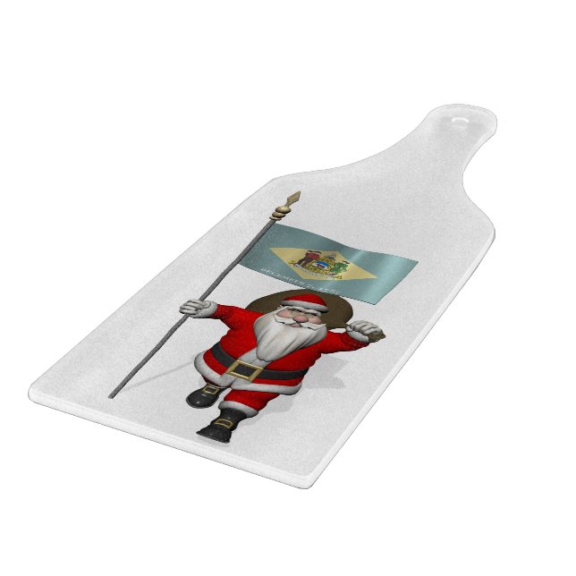 Weihnachtsmann mit Abzeichen von Delaware Schneidebrett (Ecke)
