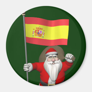 Weihnachtsmann mit Abzeichen von Spanien Magnet