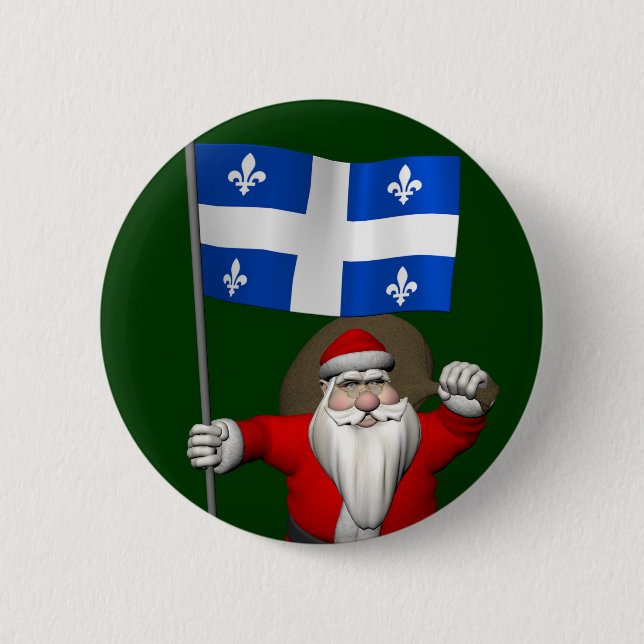 Weihnachtsmann mit Ausweis von Québec CDN Button (Vorderseite)
