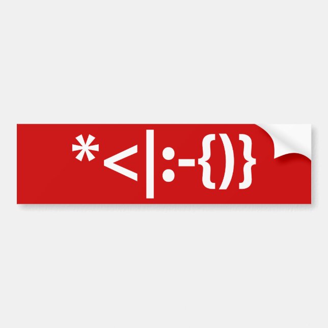 Weihnachtsmann mit Bart Christmas Emoticon Autoaufkleber (Vorne)
