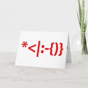 Weihnachtsmann mit Bart Christmas Emoticon Feiertagskarte