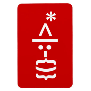 Weihnachtsmann mit Bart Christmas Emoticon Magnet