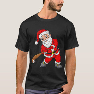 Weihnachtsmann mit Baseball-Boote Kinder T-Shirt