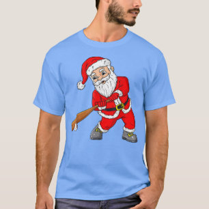 Weihnachtsmann mit Baseball frohe Weihnachtsfeier T-Shirt