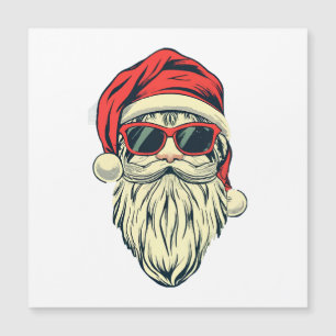 Weihnachtsmann mit Brille Magnetkarte