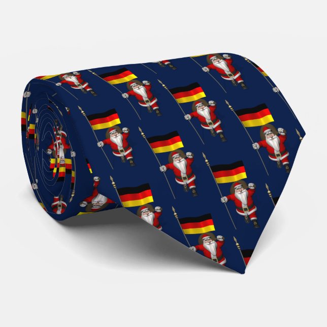 Weihnachtsmann mit Bundesflagge Krawatte (Gerollt)
