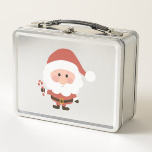 Weihnachtsmann mit Cartoon aus Zuckerrohr Metall Brotdose