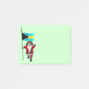 Weihnachtsmann mit dem Hoheitszeichen der Bahamas Post-it Klebezettel